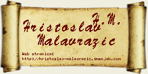 Hristoslav Malavrazić vizit kartica